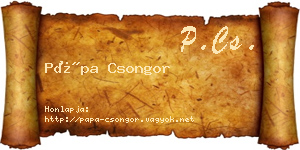Pápa Csongor névjegykártya
